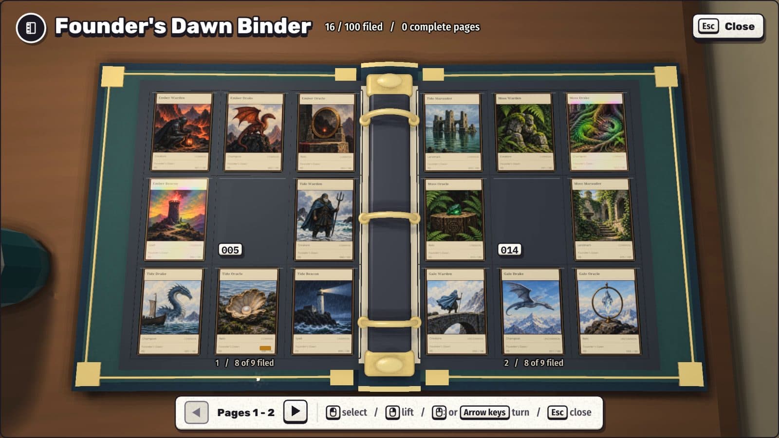 Filling nine-pocket binder pages